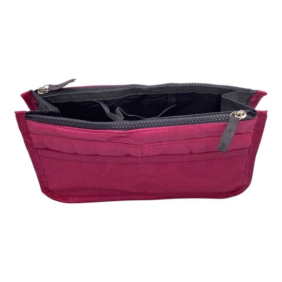 Multipurpose Travel Handbag Insert Organizer Multiple Pockets Pink Women's - Picture 8 of 9